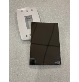 Placa cega com suporte 4x2 - Recta Espelhada Fume